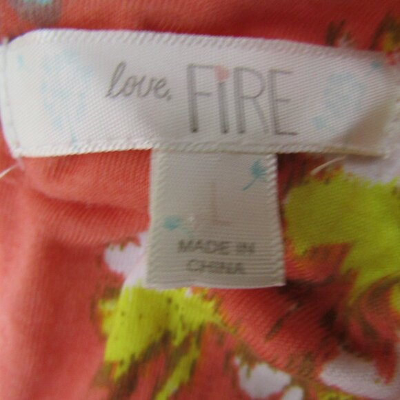 Love Fire Womens Dress Orange Size L Sleeveless Round Neck - Picture 4 of 9